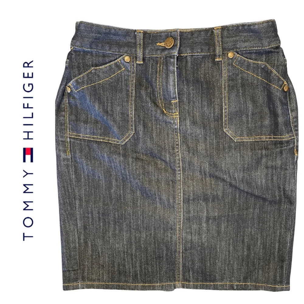 Tommy  Hilfiger Blue Denim Skirt Jean Skirt Size 8